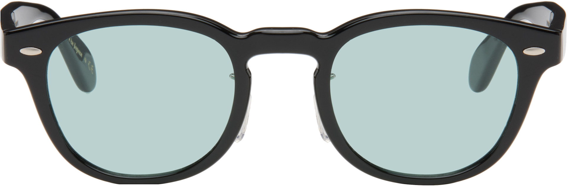 Oliver Peoples: Black Sheldrake-F Glasses | SSENSE Canada