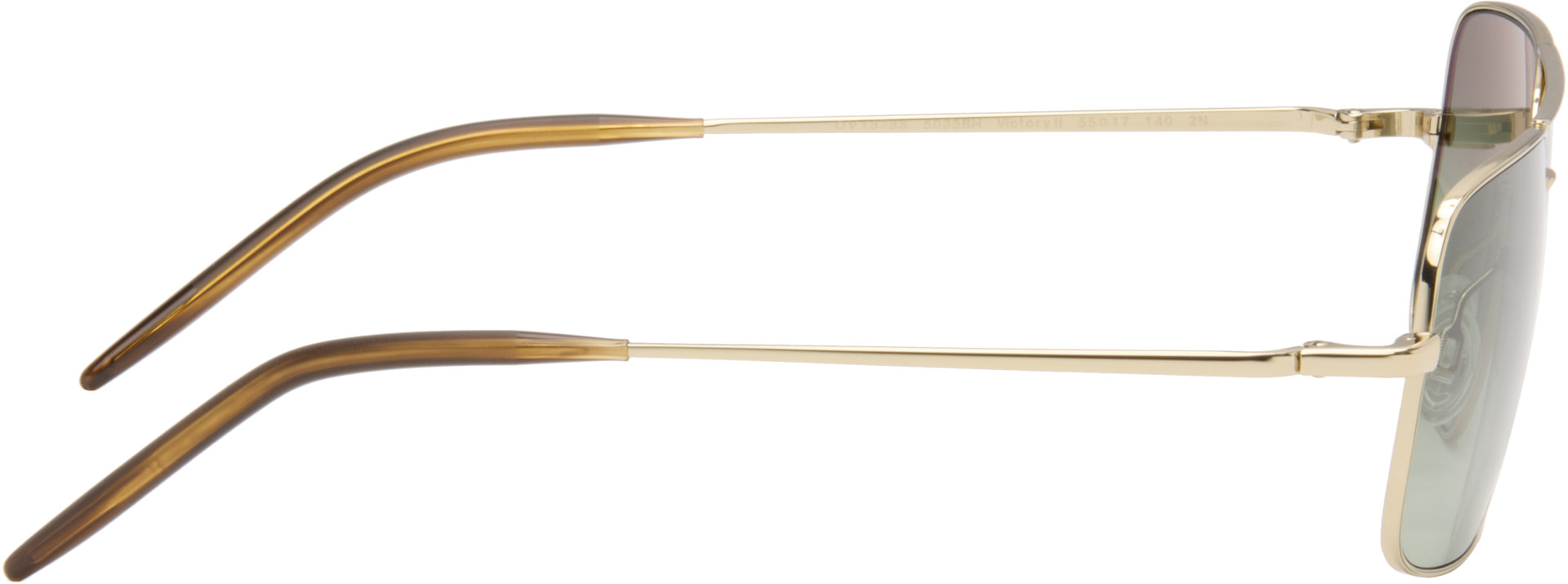 Oliver Peoples: ゴールド Victory II サングラス | SSENSE 日本