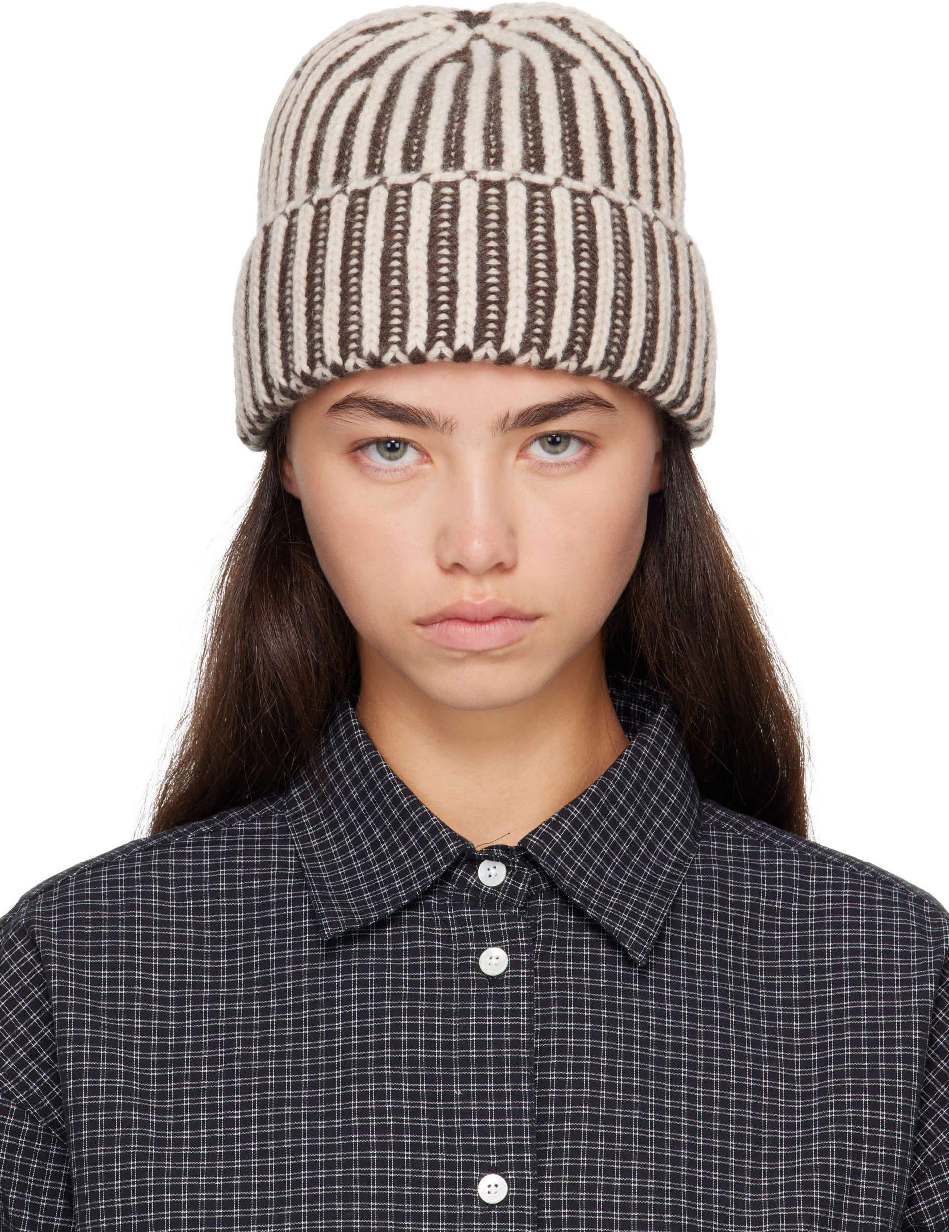 mfpen - Bonnet Stage beige et gris