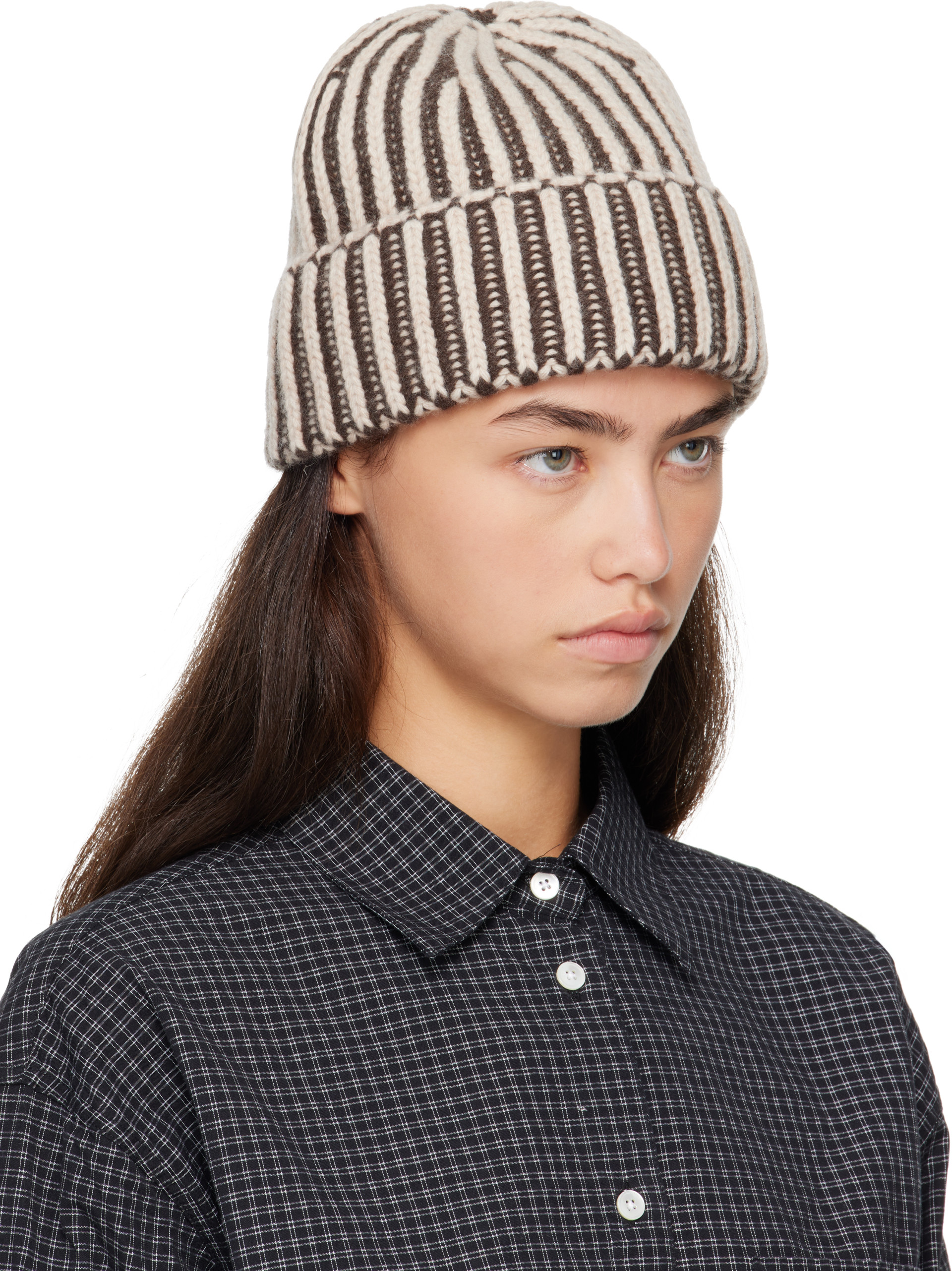 mfpen - Bonnet Stage beige et gris