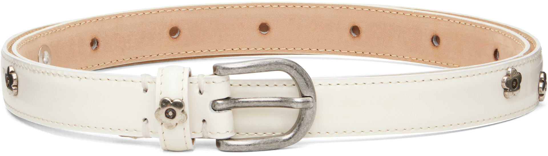 mfpen - White Leather Purpose Belt