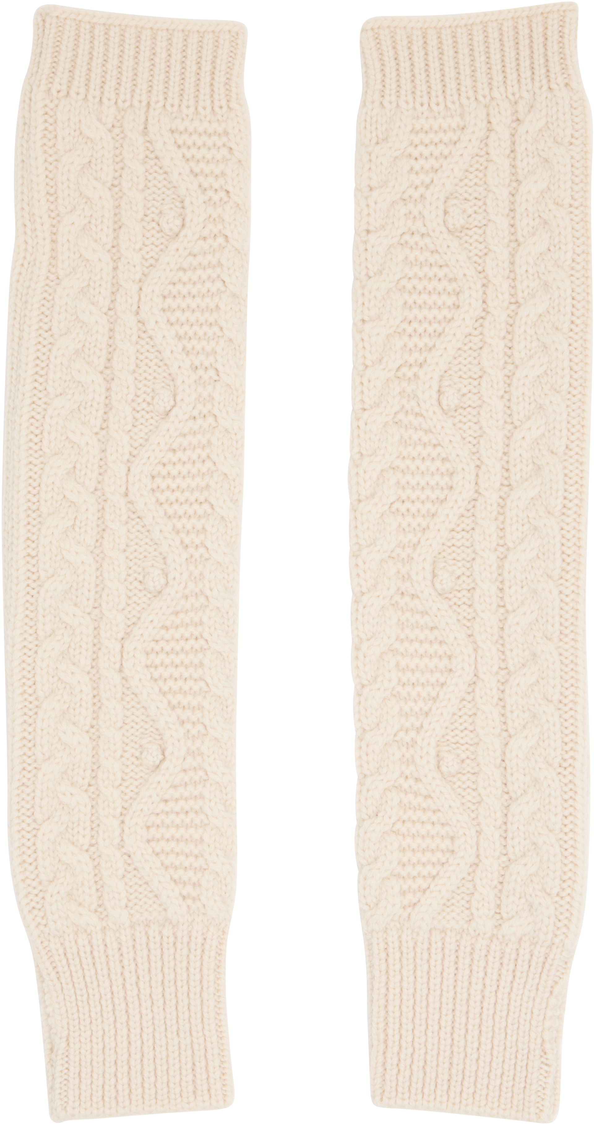 mfpen - Off-White Cable Knit Sleeve Warmers