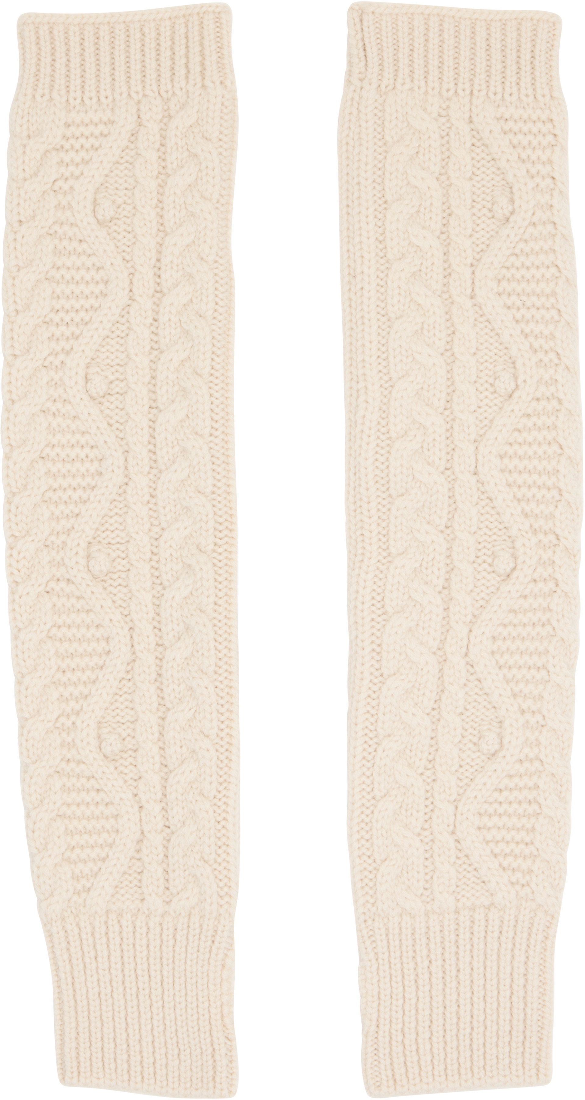 mfpen - Off-White Cable Knit Sleeve Warmers