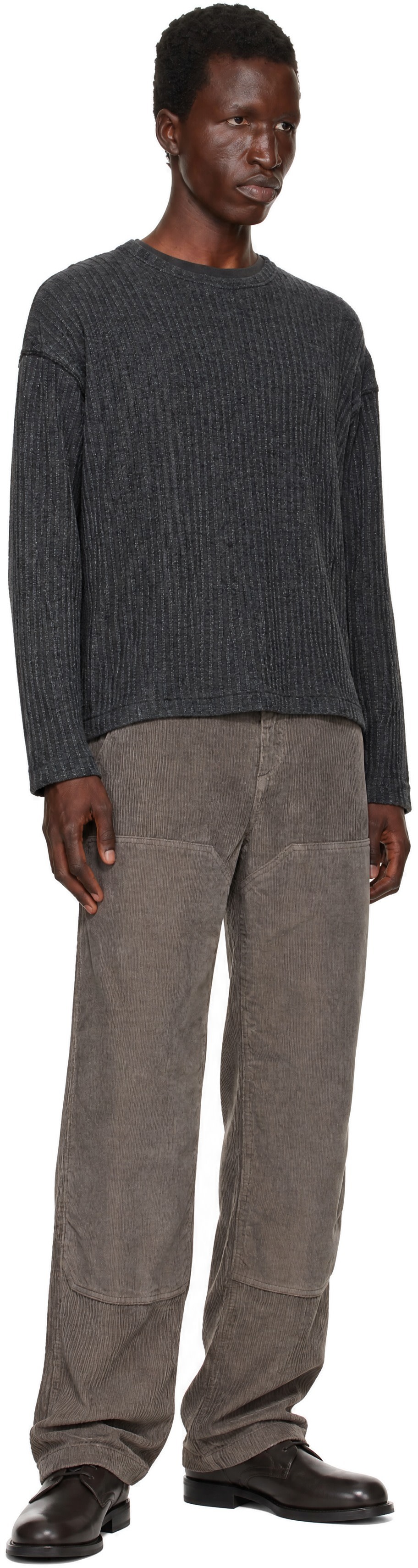mfpen - Gray Double Knee Trousers