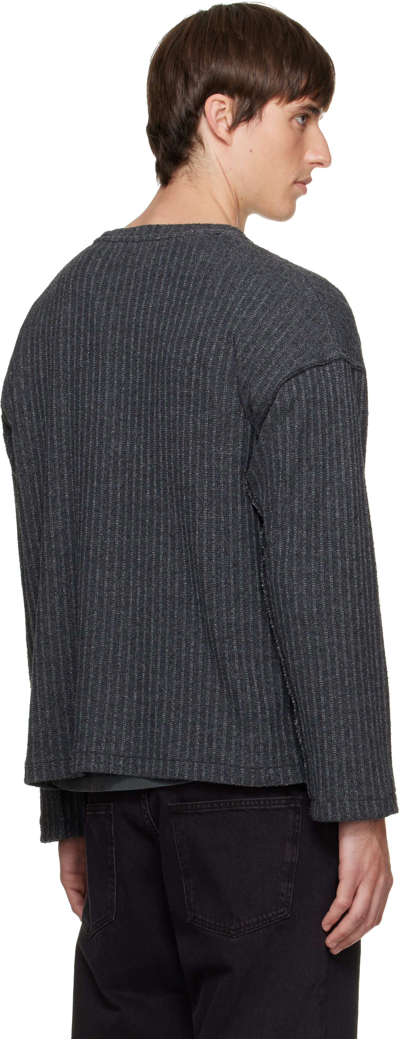 mfpen - Pull gris à encolure arrondie