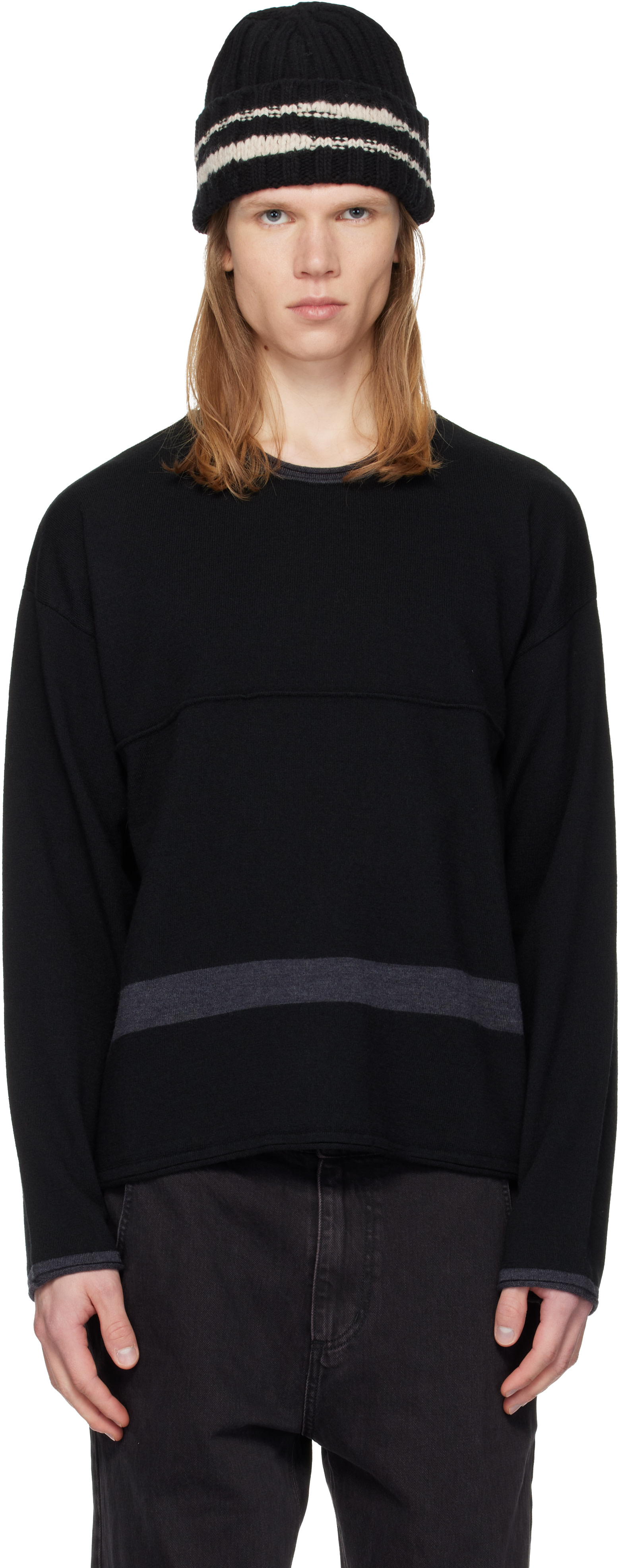 mfpen - Black Cone O-Neck Sweater