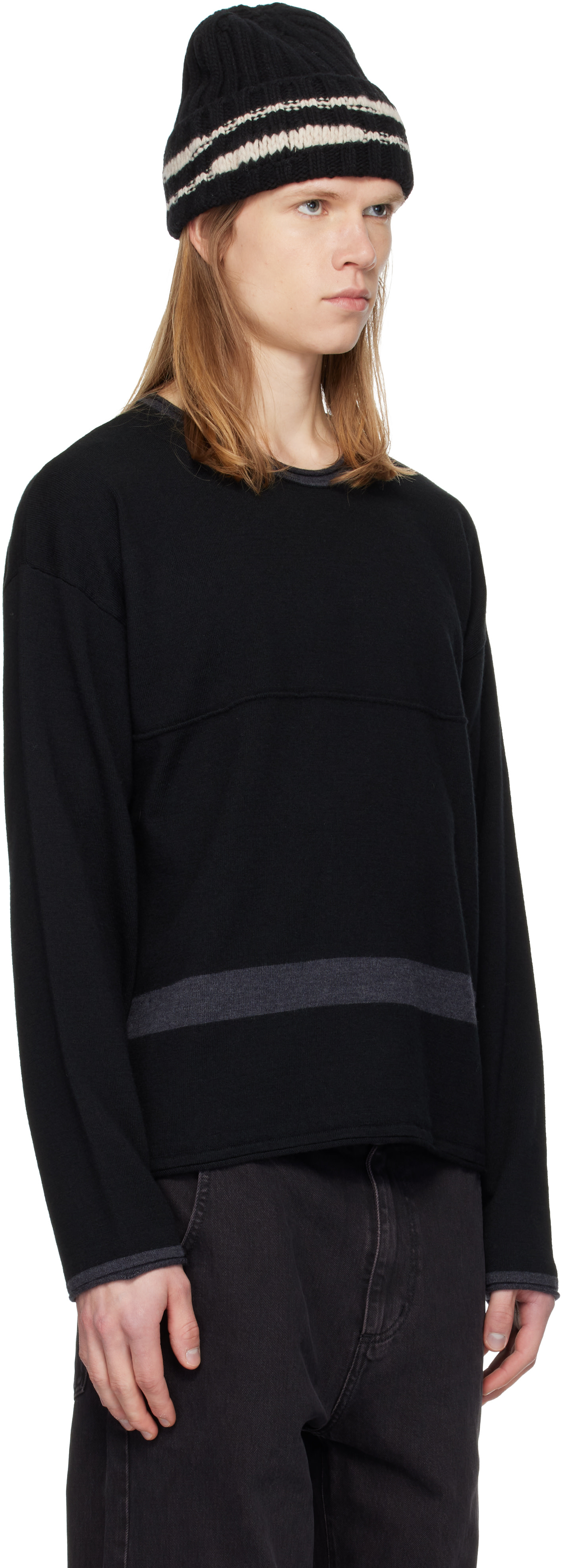 mfpen - Black Cone O-Neck Sweater