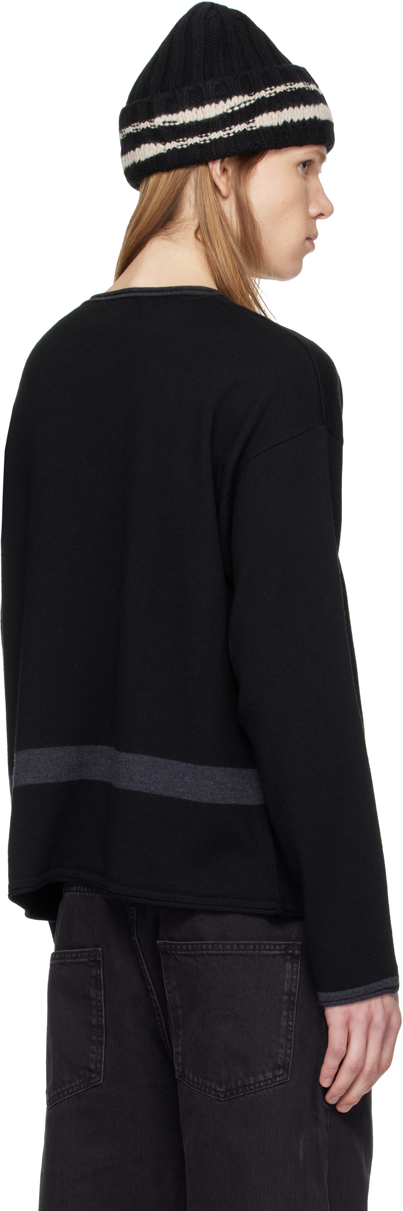 mfpen - Black Cone O-Neck Sweater