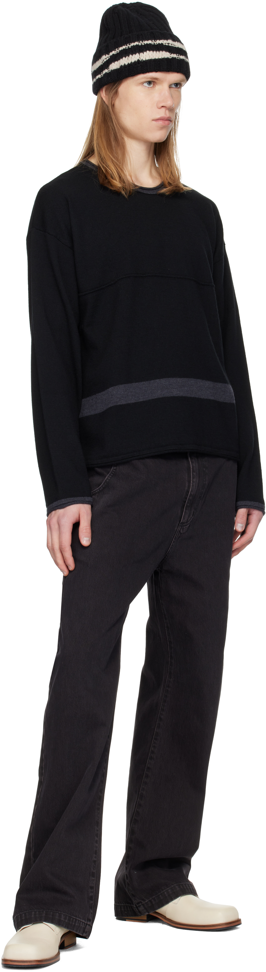 mfpen - Black Cone O-Neck Sweater