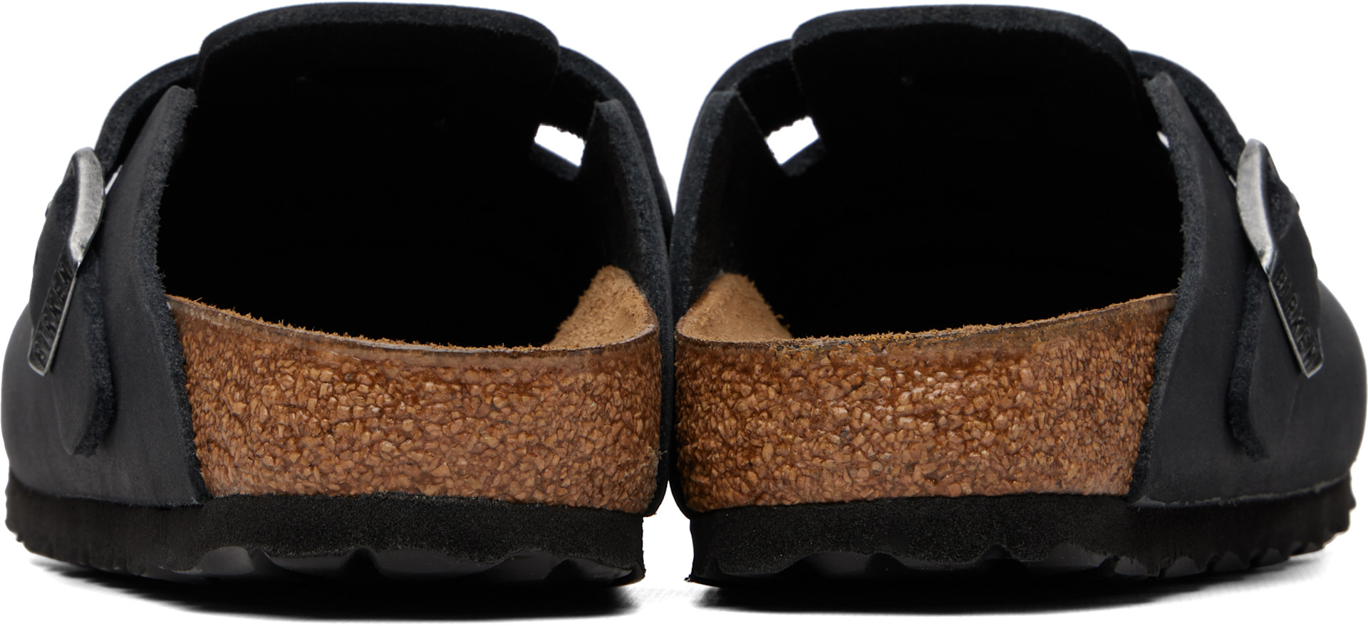 Birkenstock: ブラック Narrow Boston クロッグ | SSENSE 日本