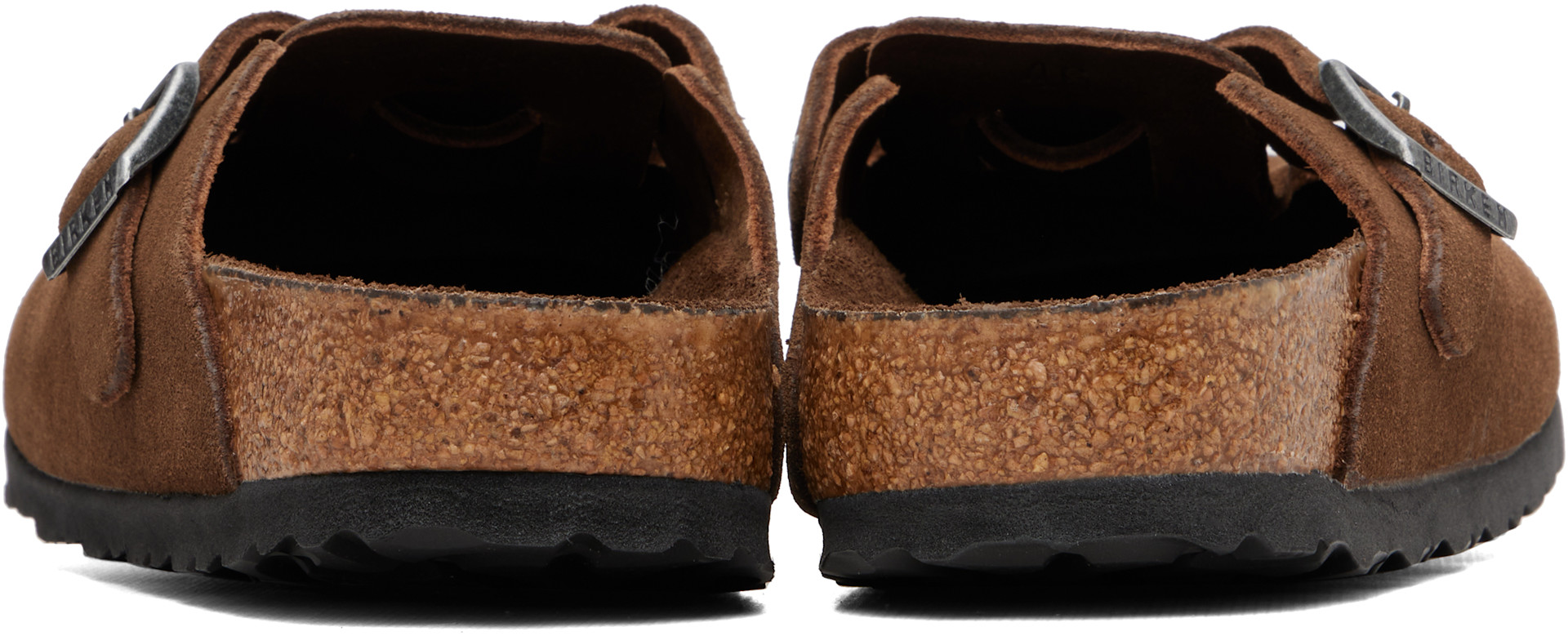 Birkenstock: ブラウン Boston Soft Footbed レギュラー クロッグ