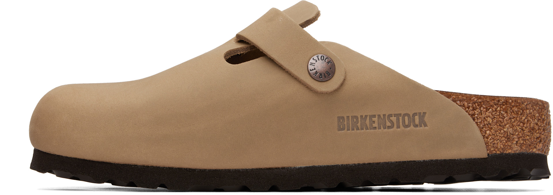 Birkenstock: ブラウン Regular Boston オイルレザー クロッグ