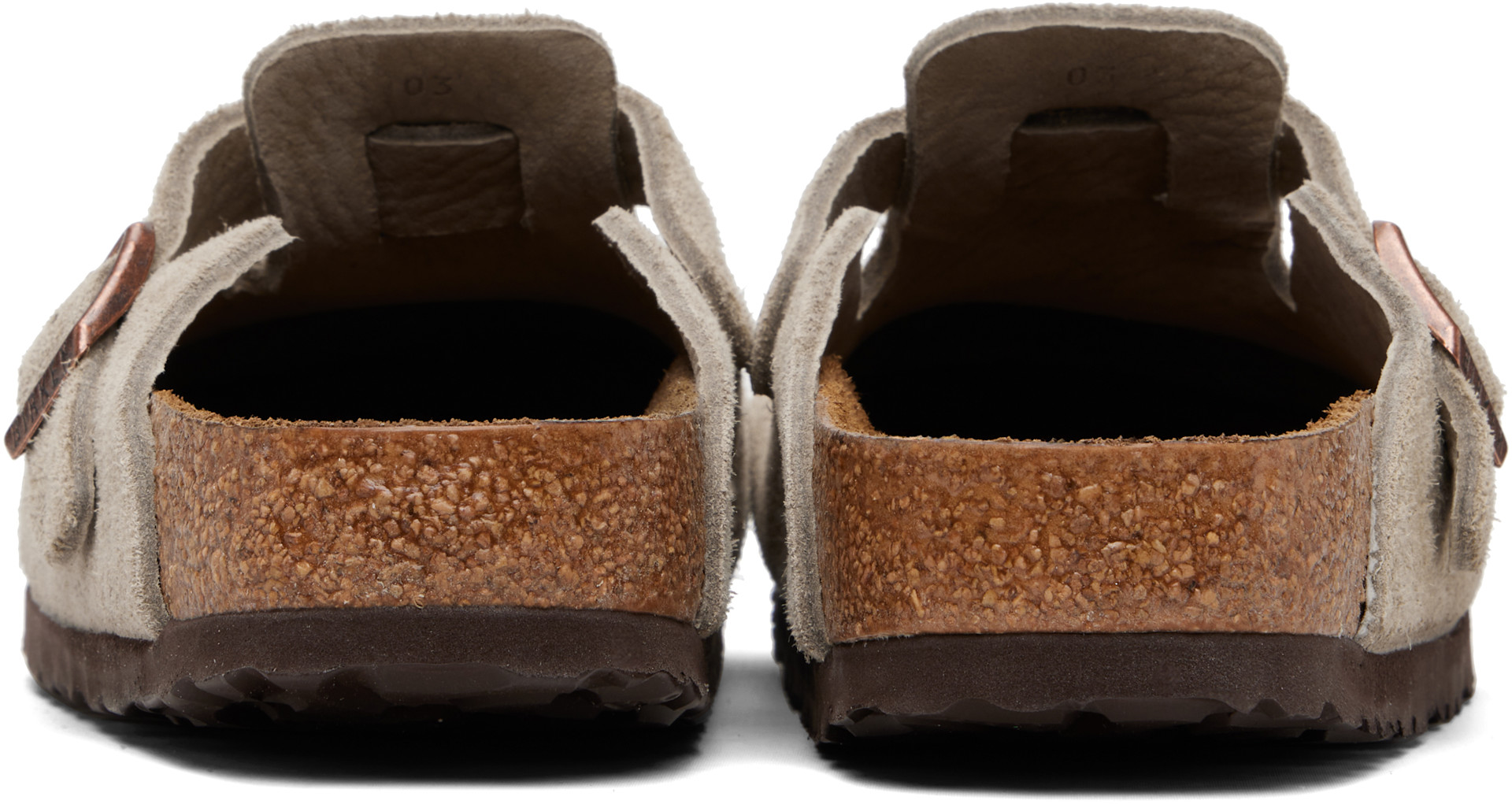 Birkenstock: トープ Boston Soft Footbed スエードレザー レギュラー