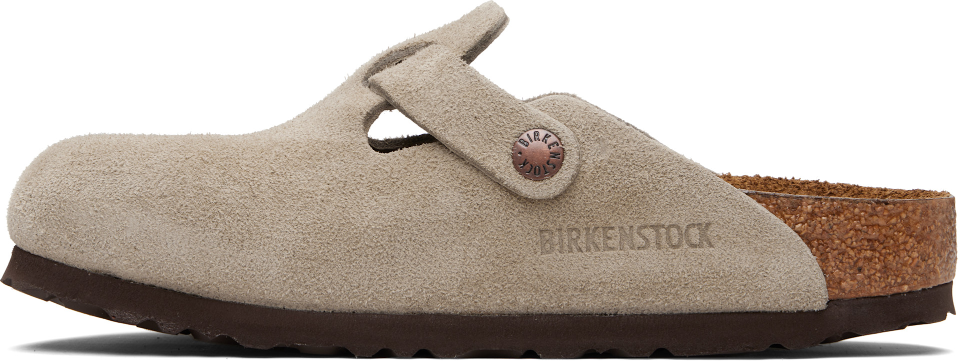 Birkenstock: トープ Boston Soft Footbed スエードレザー レギュラー