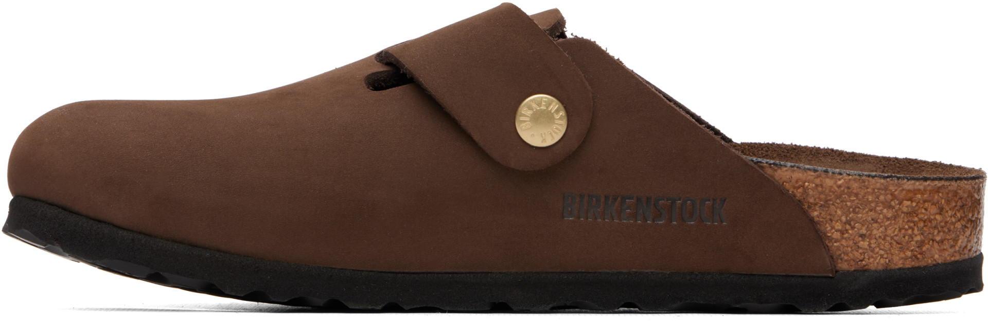 Birkenstock: ブラウン Narrow Boston Big Buckle クロッグ | SSENSE 日本