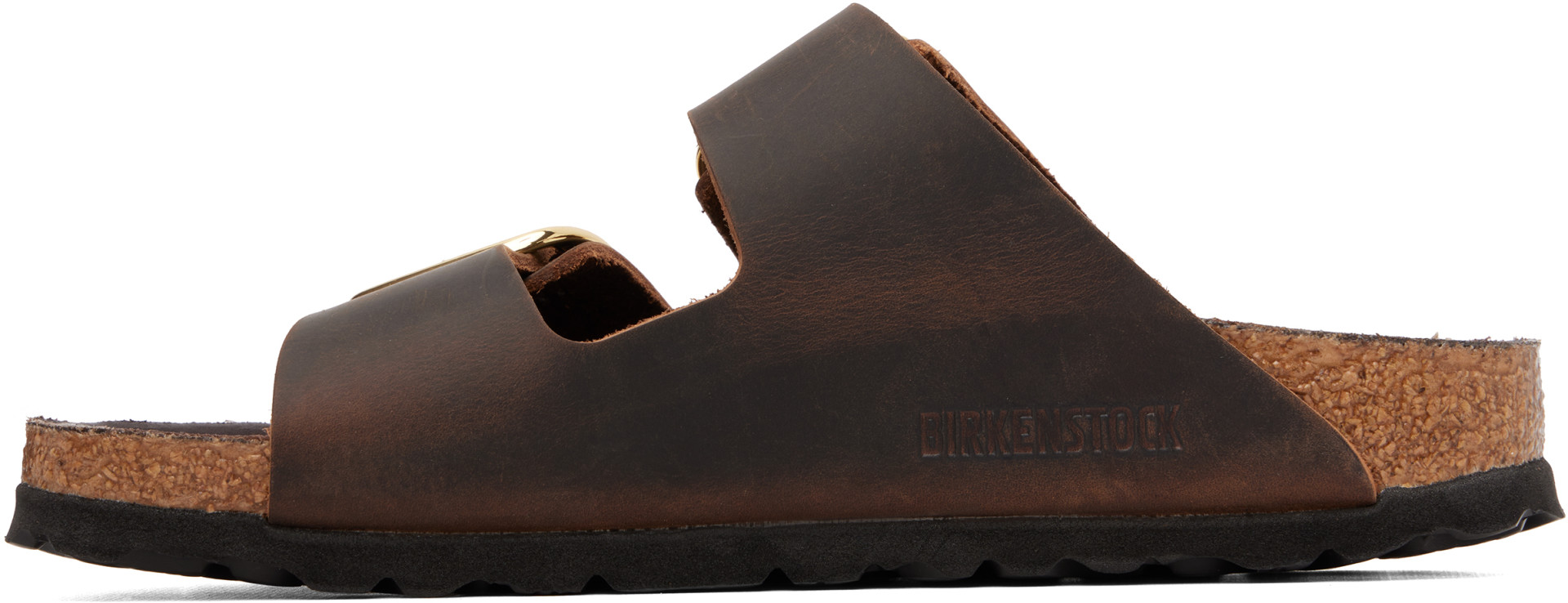 Birkenstock: ブラウン Arizona Big Buckle ナロー オイルレザー