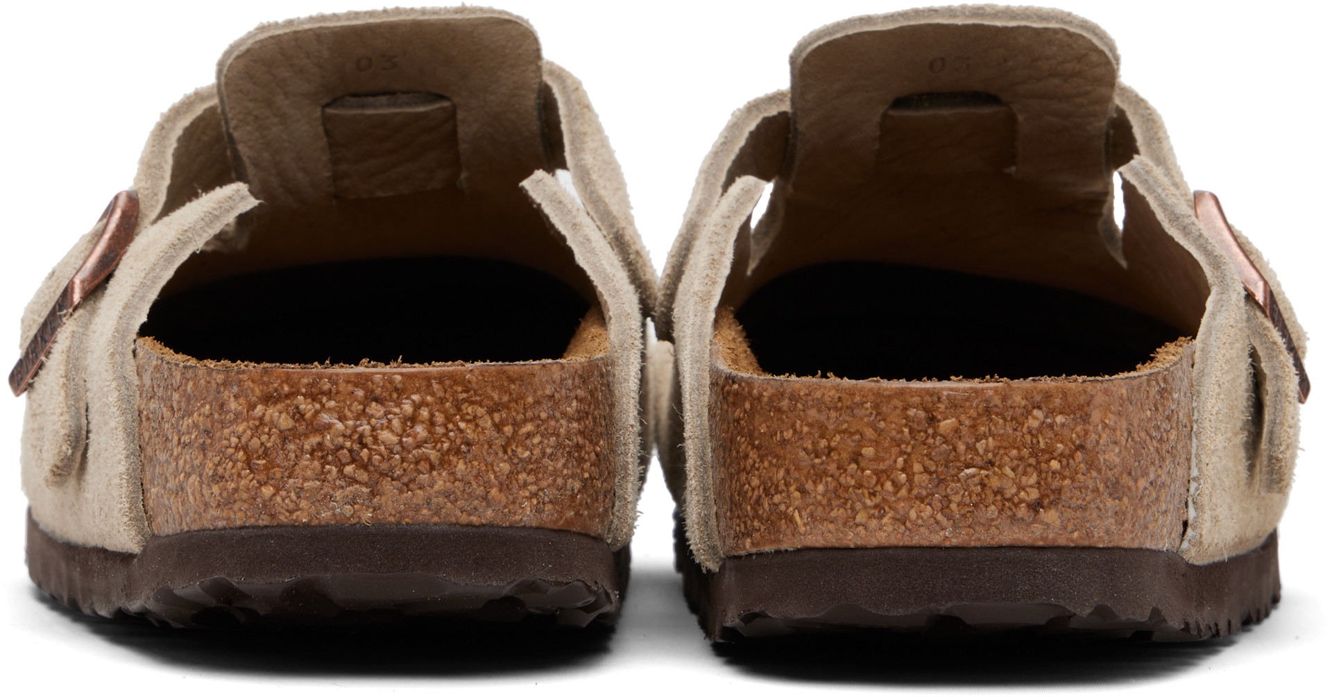 Birkenstock: トープ Boston Soft Footbed スエードレザー レギュラー