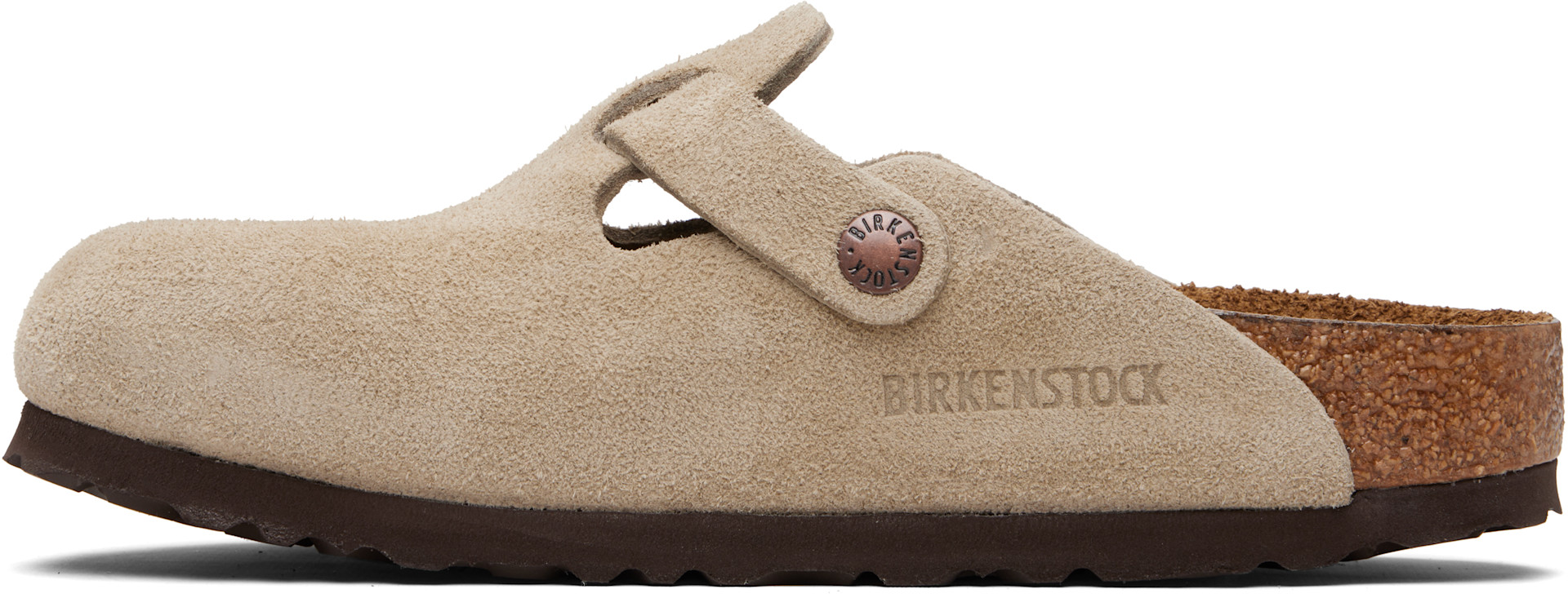 Birkenstock: トープ Boston Soft Footbed スエードレザー レギュラー