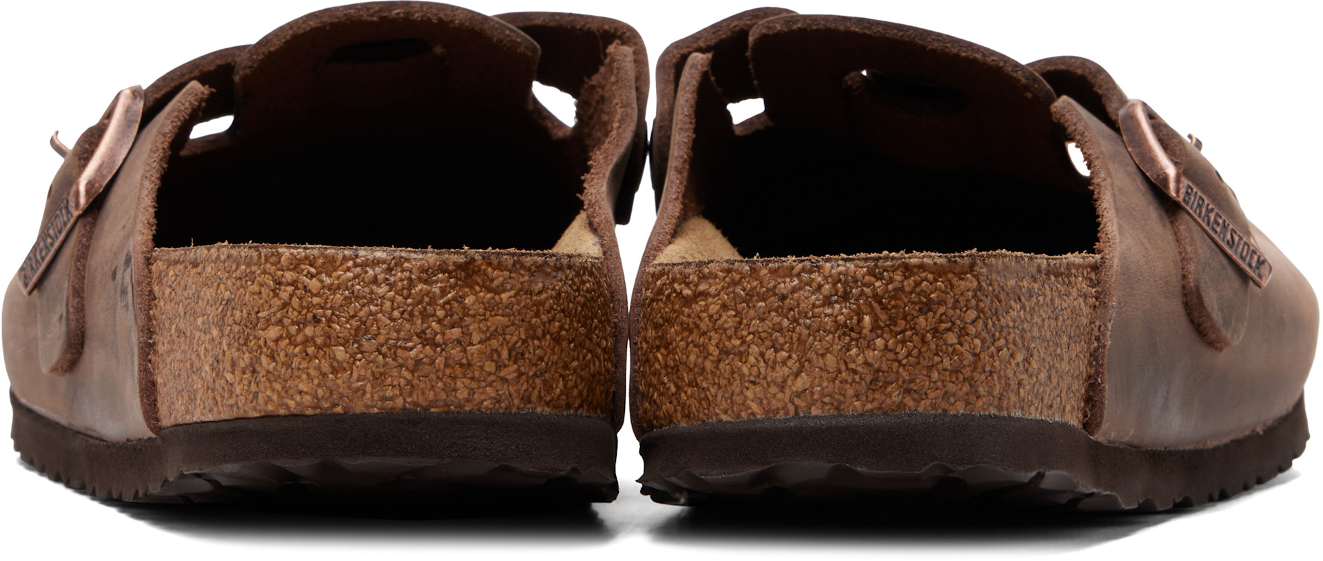 Birkenstock: ブラウン Boston Soft Footbed オイルレザー レギュラー 