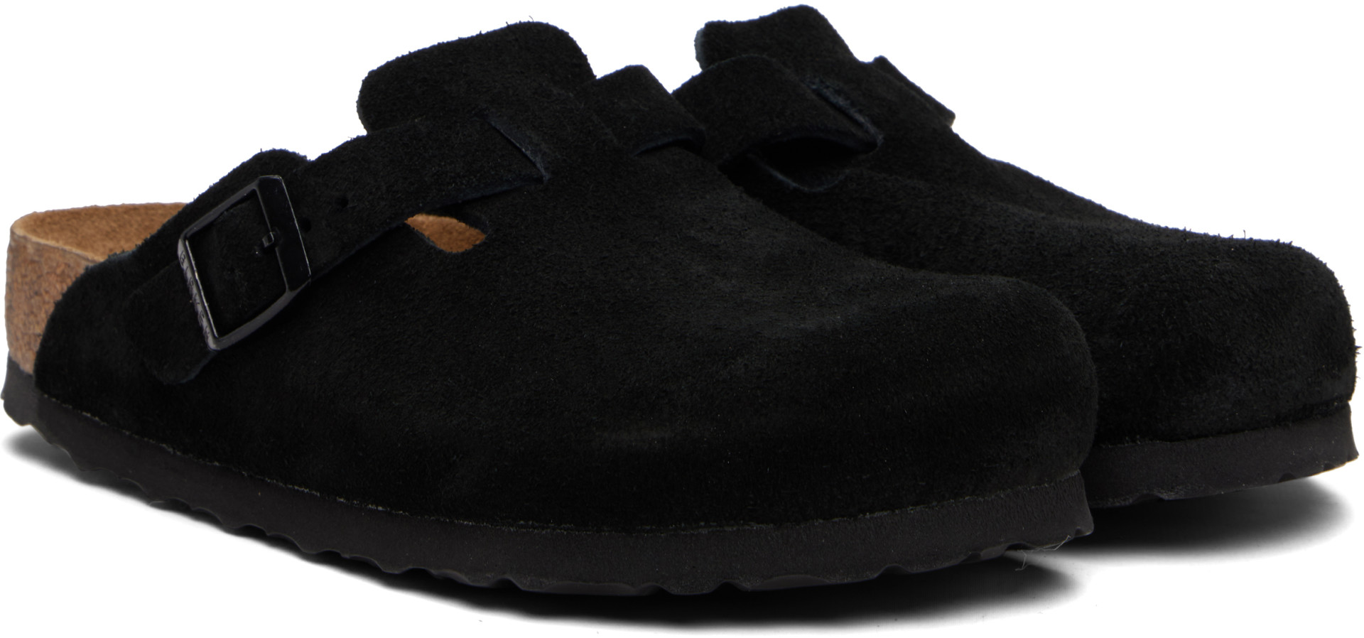 Birkenstock - ブラック Regular Boston Soft Footbed スリッポン