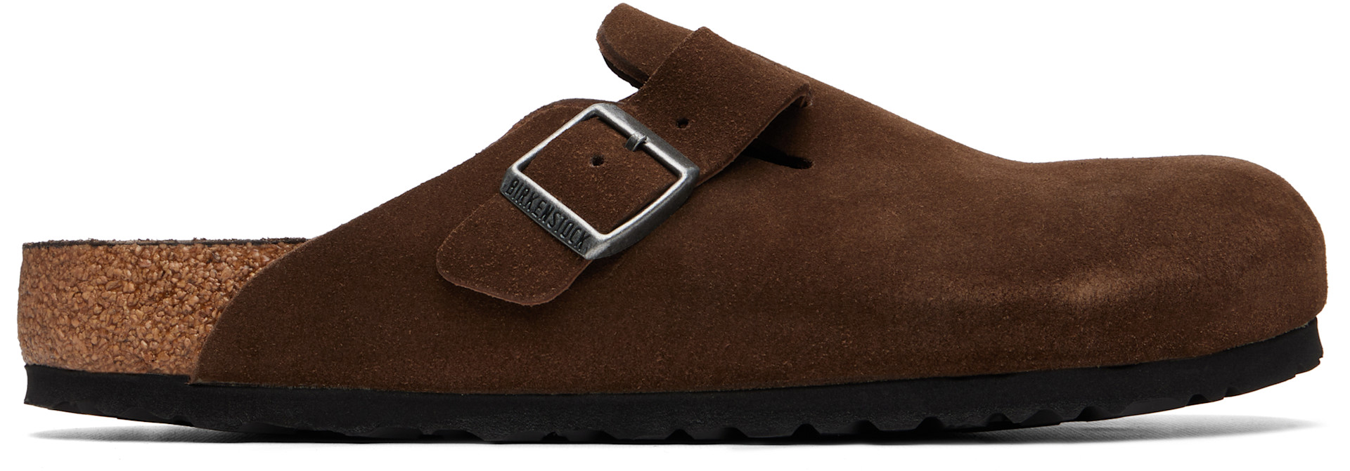 BIRKENSTOCK Boston スエード ブラウン　41 Birkenstock: ブラウン Boston Soft Footbed スエードレザー クロッグ