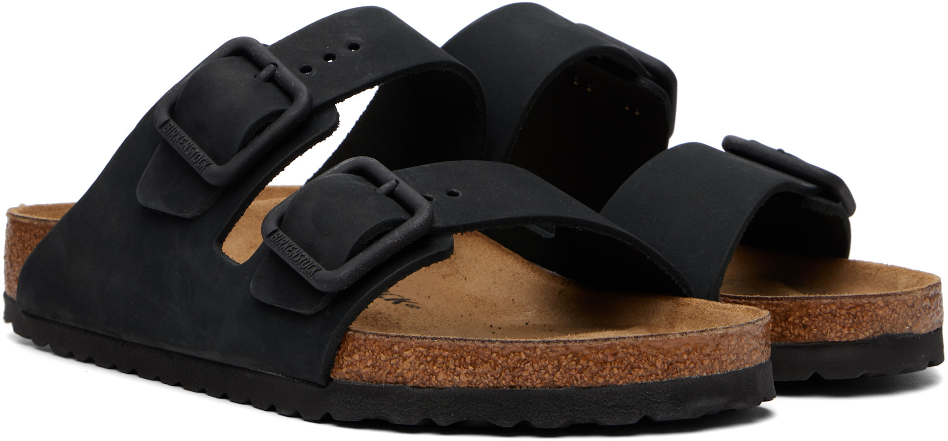 Birkenstock: ブラック Regular Arizona Wire Buckle サンダル