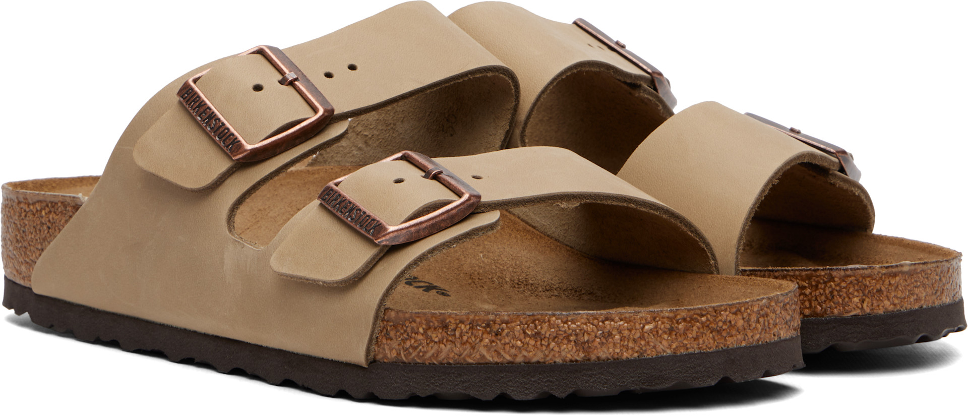 BIRKENSTOCK サンダル ベージュ系 Birkenstock: ベージュ Regular Arizona オイルレザー サンダル