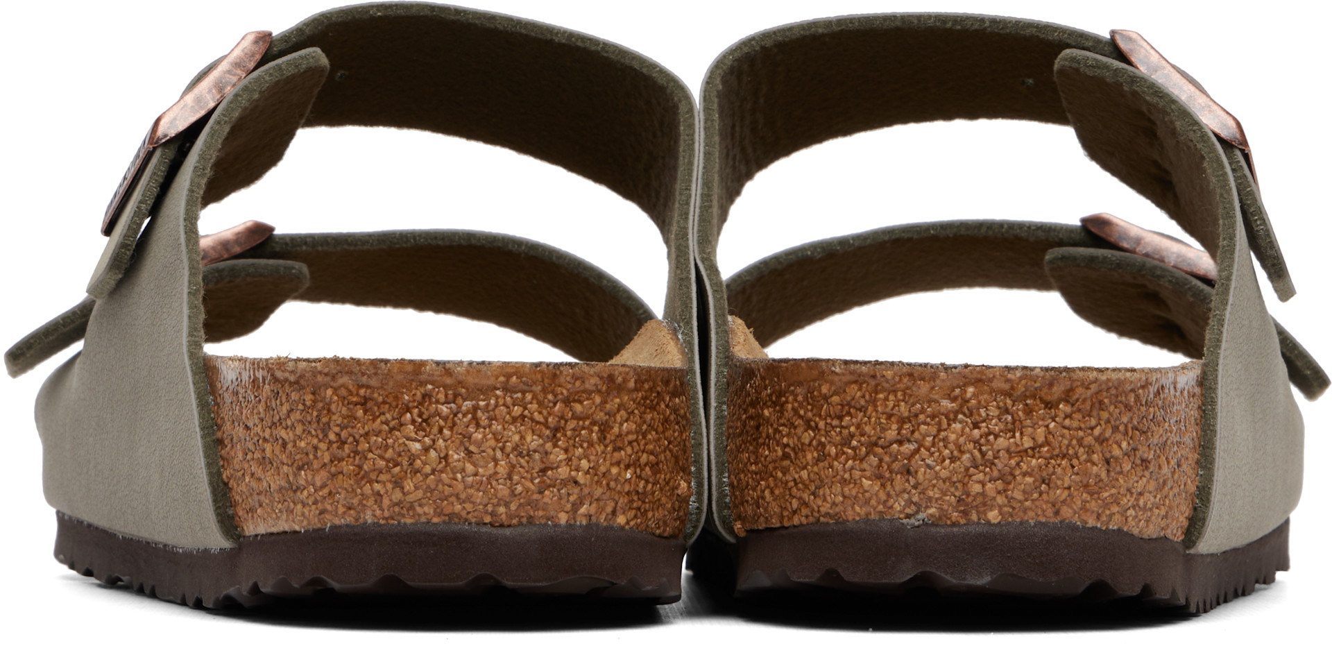 Birkenstock: グレー Regular Arizona Birkibuc サンダル | SSENSE 日本