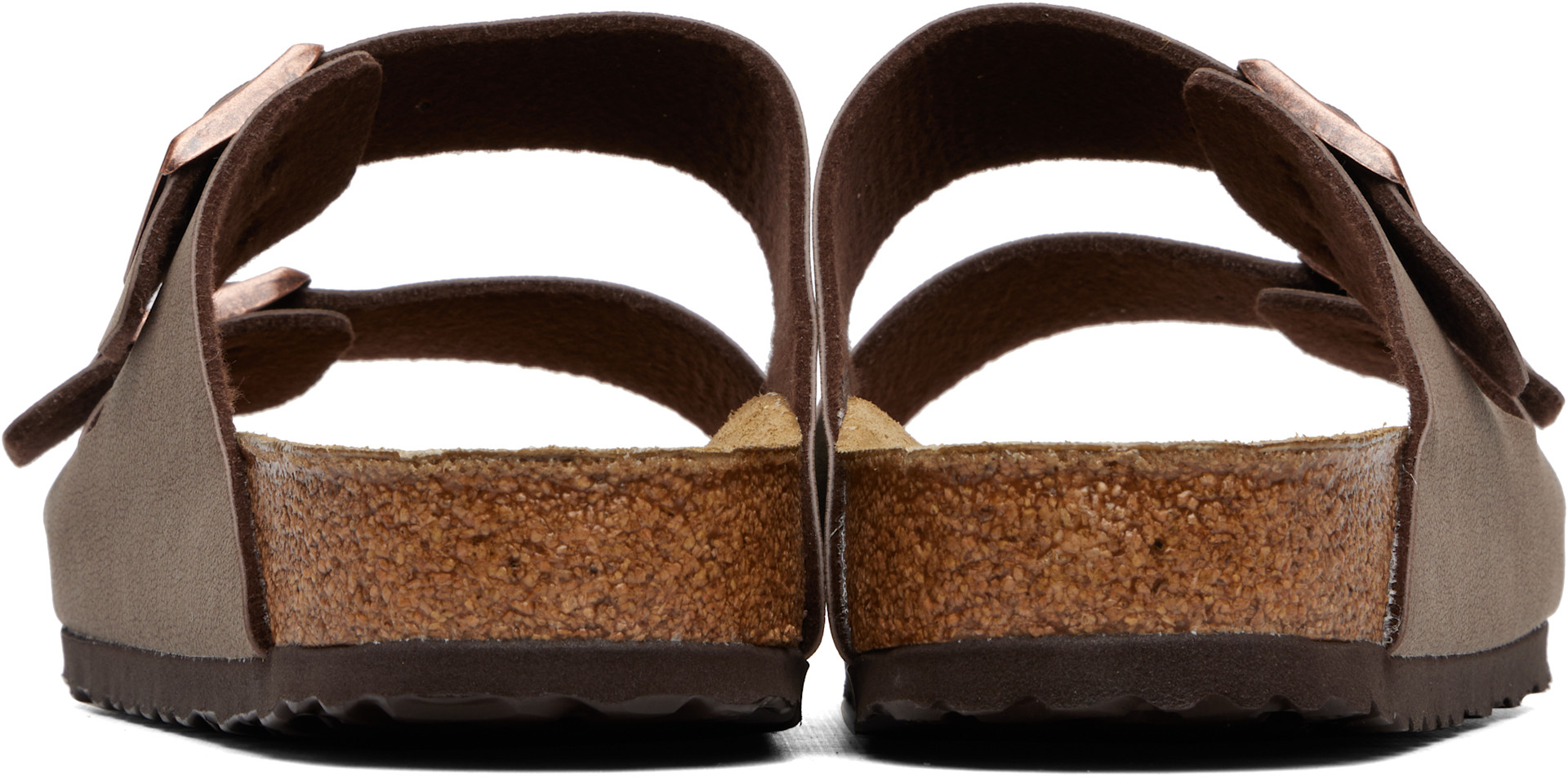 Birkenstock: ブラウン Regular Arizona Birkibuc サンダル | SSENSE 日本