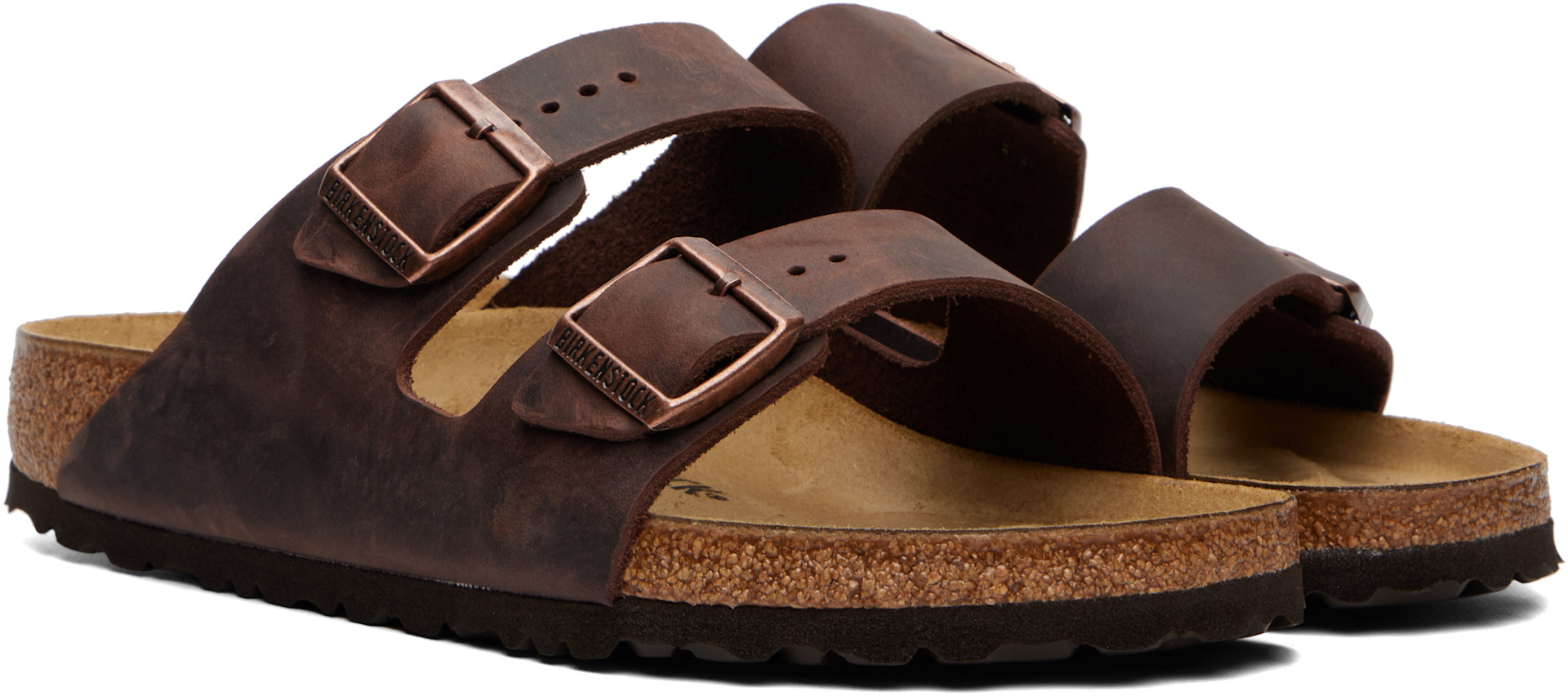 BIRKENSTOCK サンダル ブラウン Birkenstock: ブラウン Arizona レギュラー オイルレザー サンダル