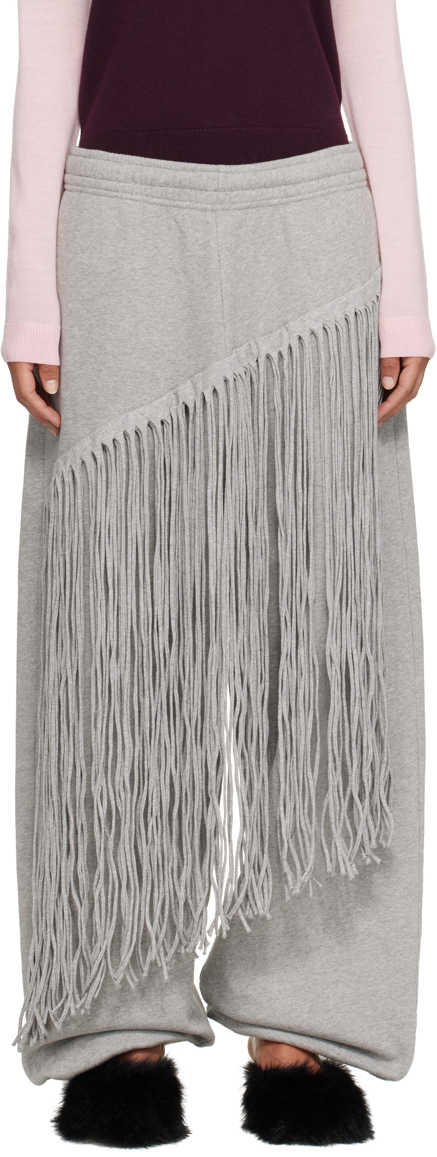 ABRA - Pantalon de jogging gris à frange
