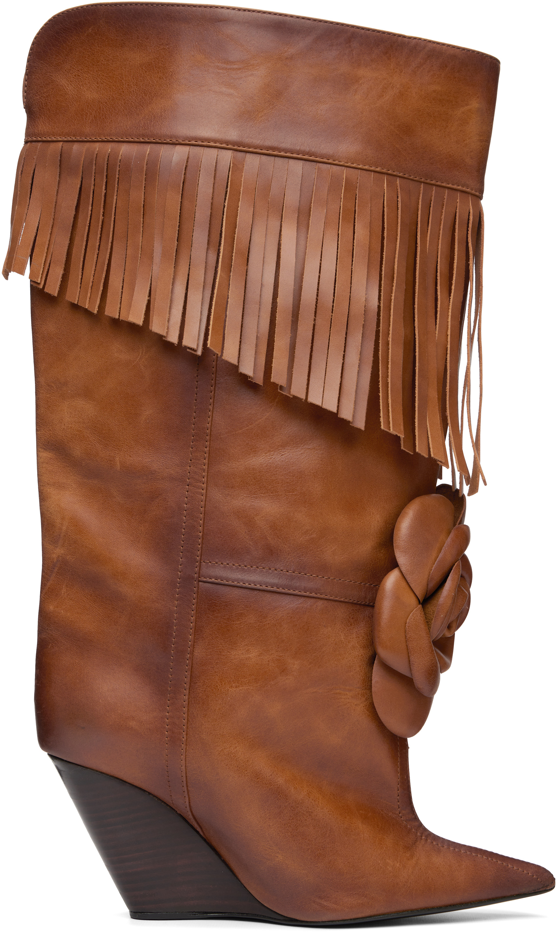ABRA - Brown Rose Tall Boots