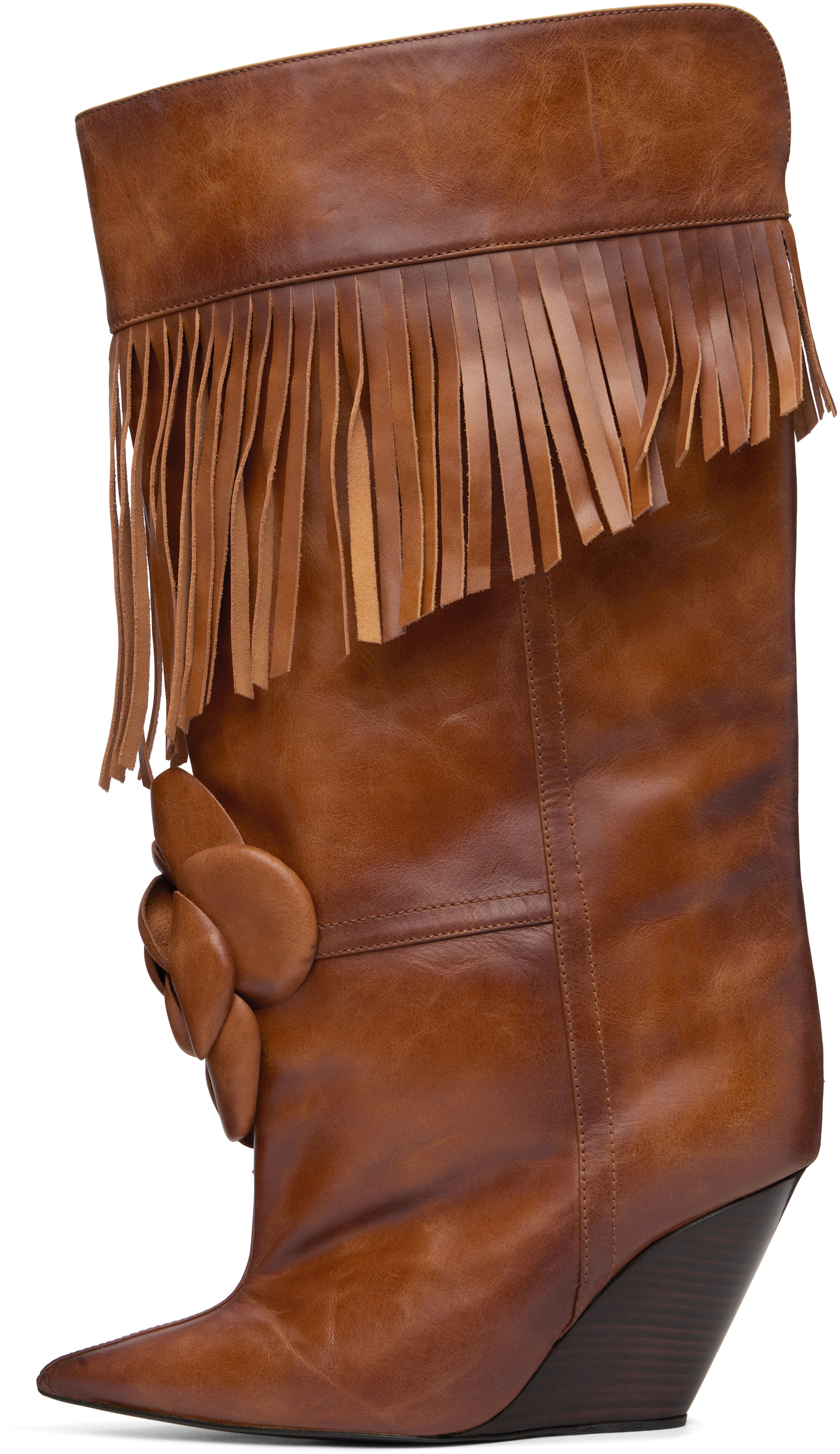 ABRA - Brown Rose Tall Boots