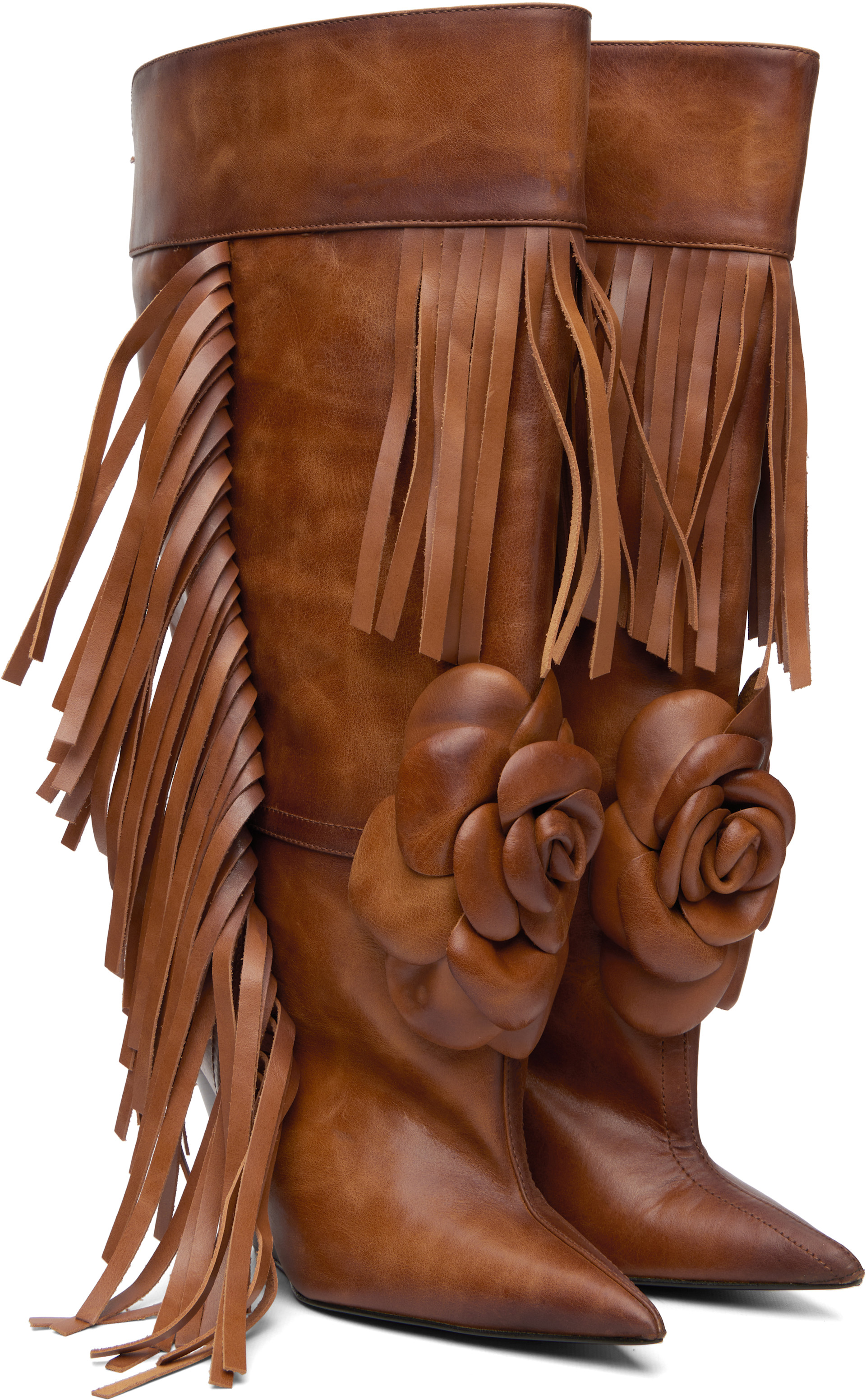 ABRA - Brown Rose Tall Boots