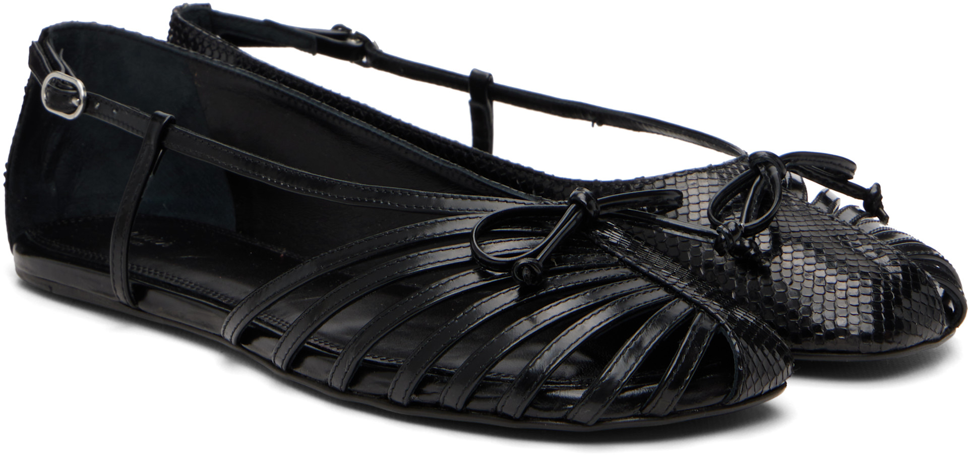 ABRA - Black Double Shoe Ballerina Flats