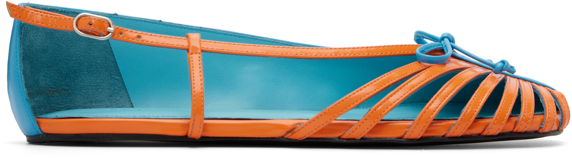 ABRA - Blue & Orange Double Shoe Ballerina Flats