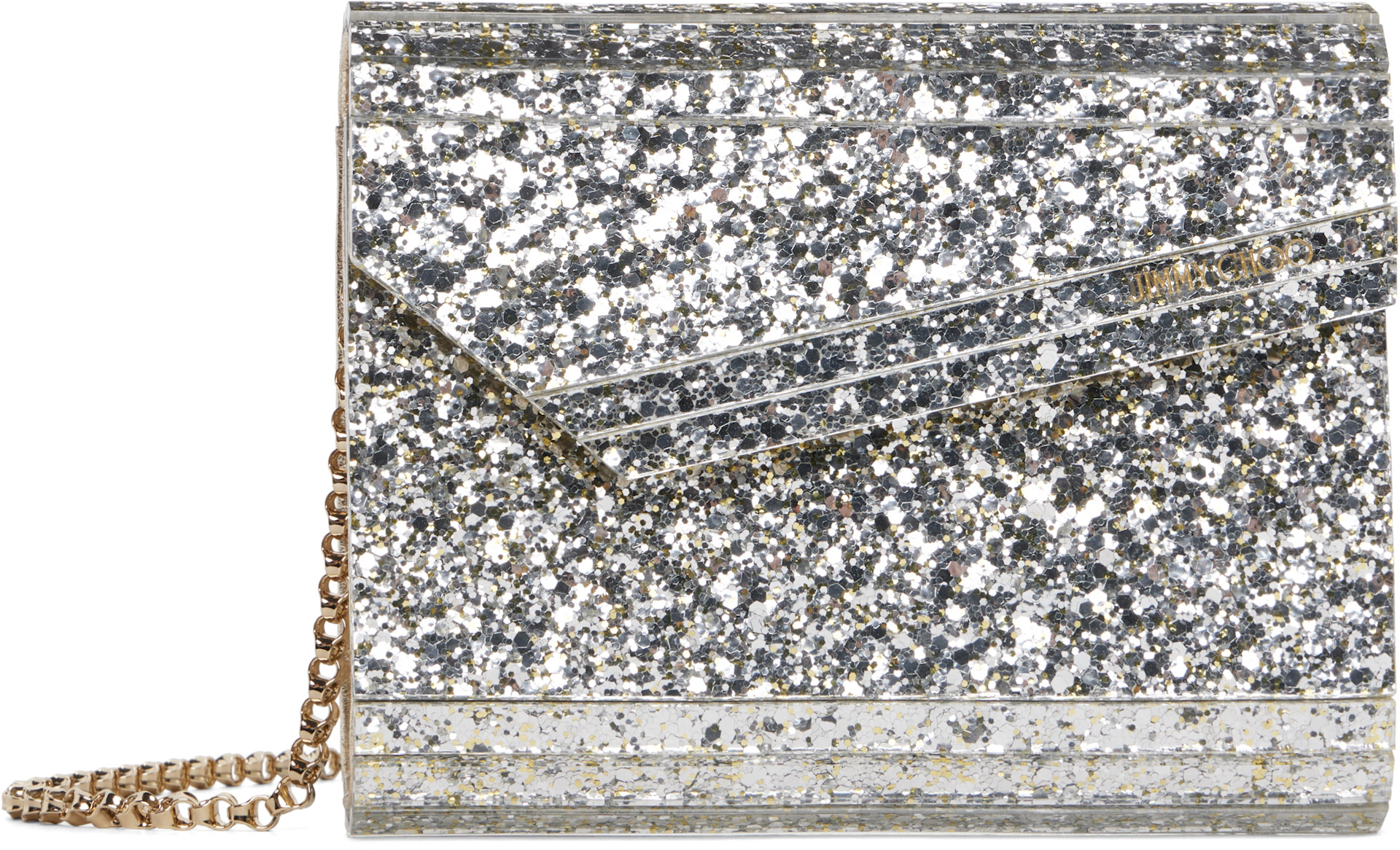 Jimmy Choo - Pochette Candy argentée