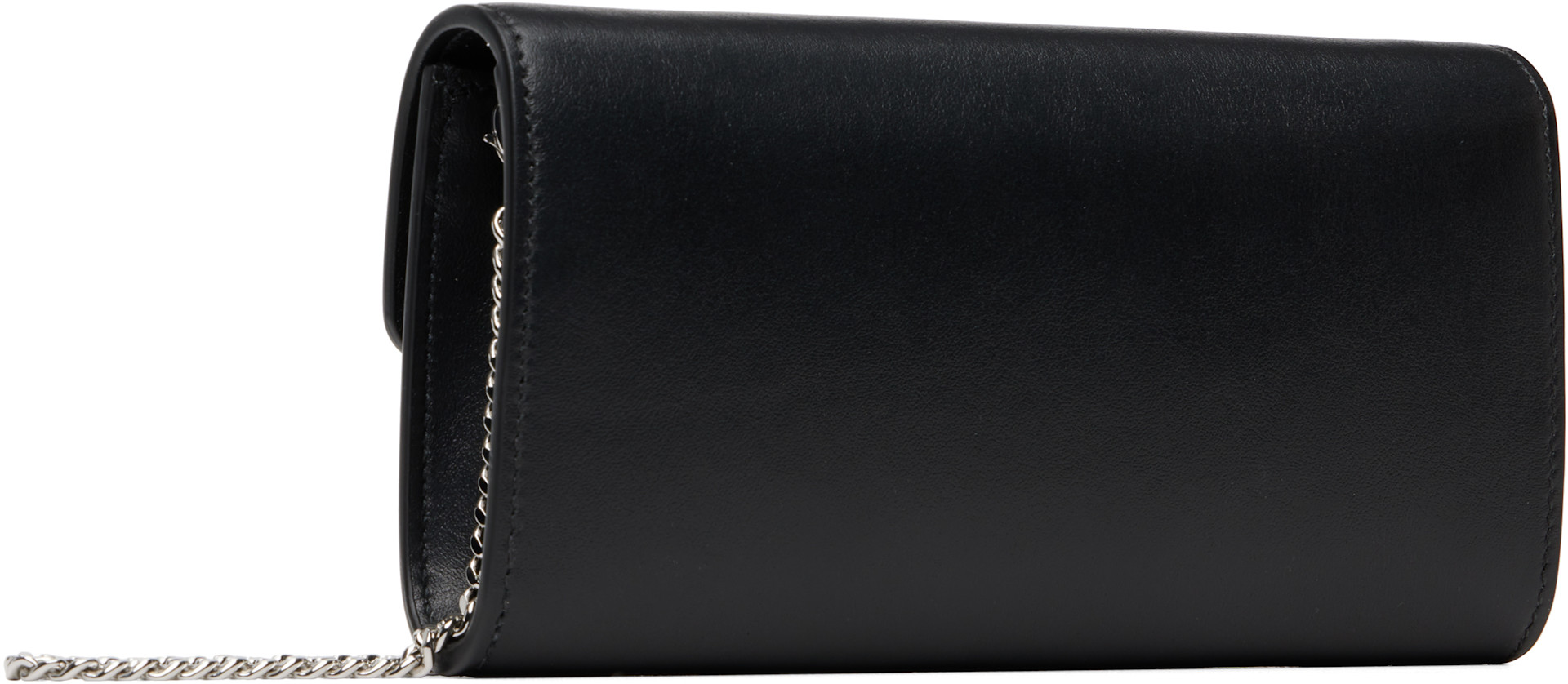 Jimmy Choo: Black Bing Wallet Chain Bag | SSENSE