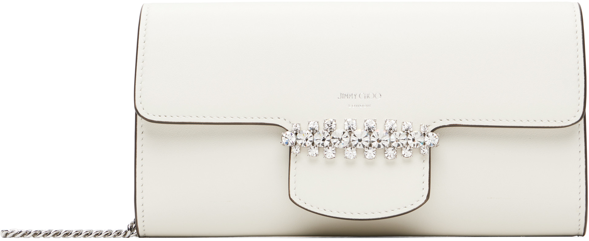 off-white Jackhammer french wallet 財布 Jimmy Choo: Off-White Bing Wallet Chain Bag | SSENSE