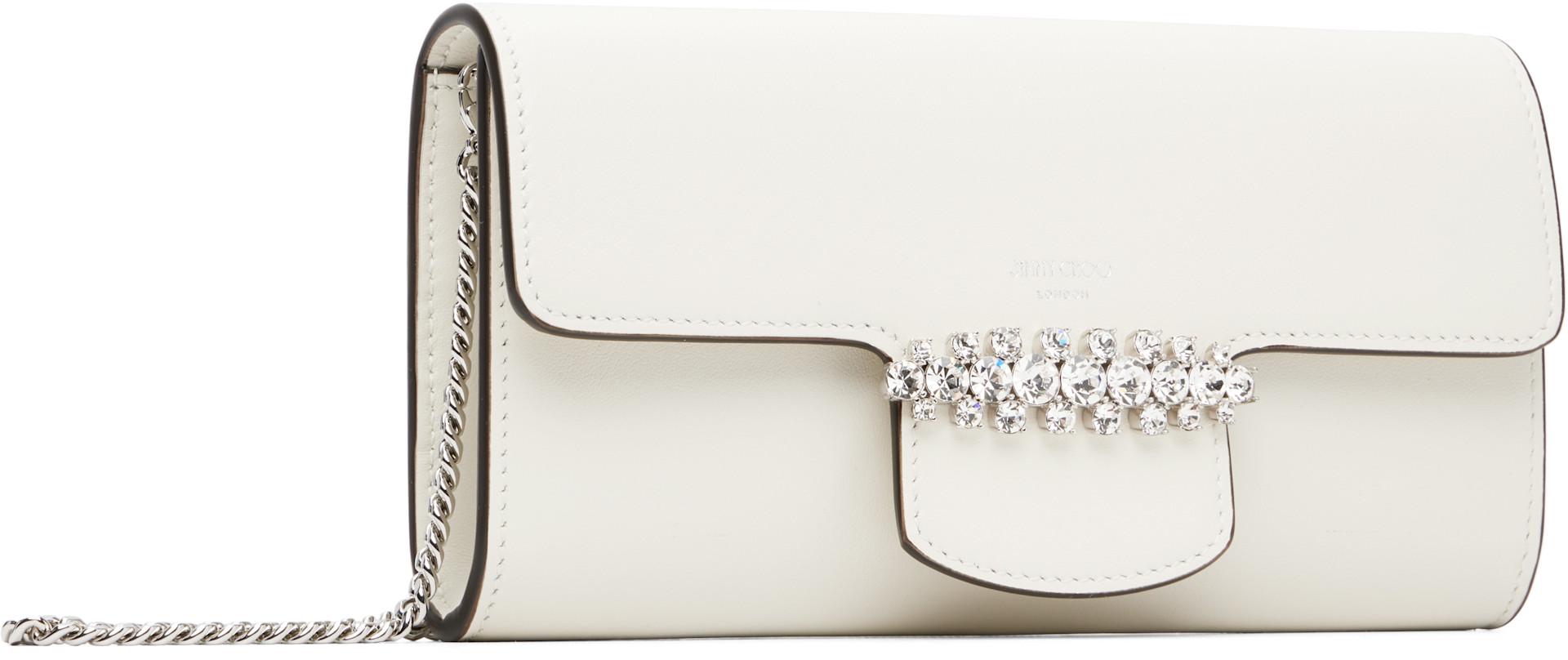 Jimmy Choo: Off-White Bing Wallet Chain Bag | SSENSE