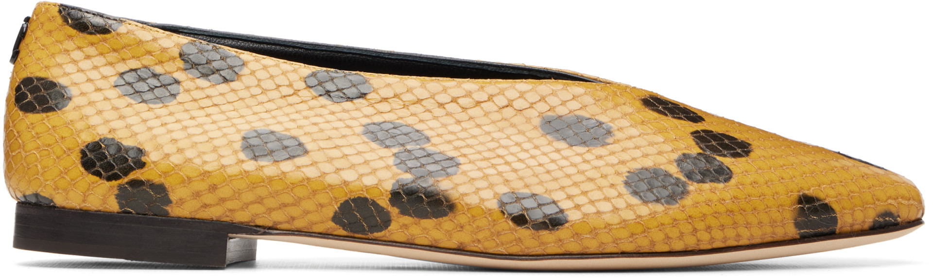JIMMY CHOO レオパード柄 フラットシューズ バレエシューズ 38 Jimmy Choo: ブラウン＆ベージュ Margot フラットシューズ | SSENSE 日本