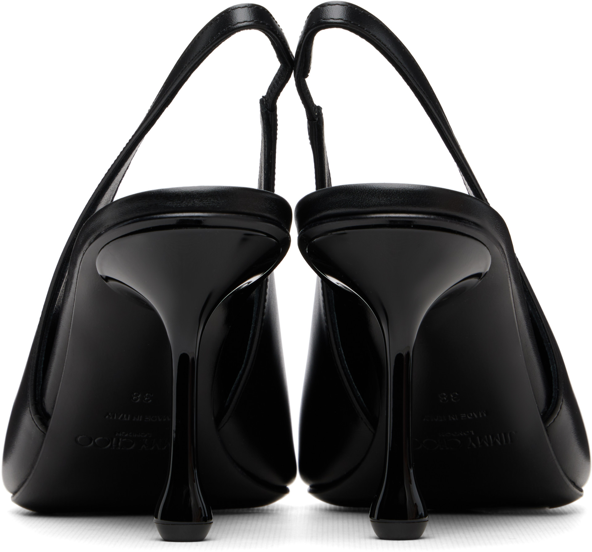 Jimmy Choo: Black Isa 80 Heels | SSENSE