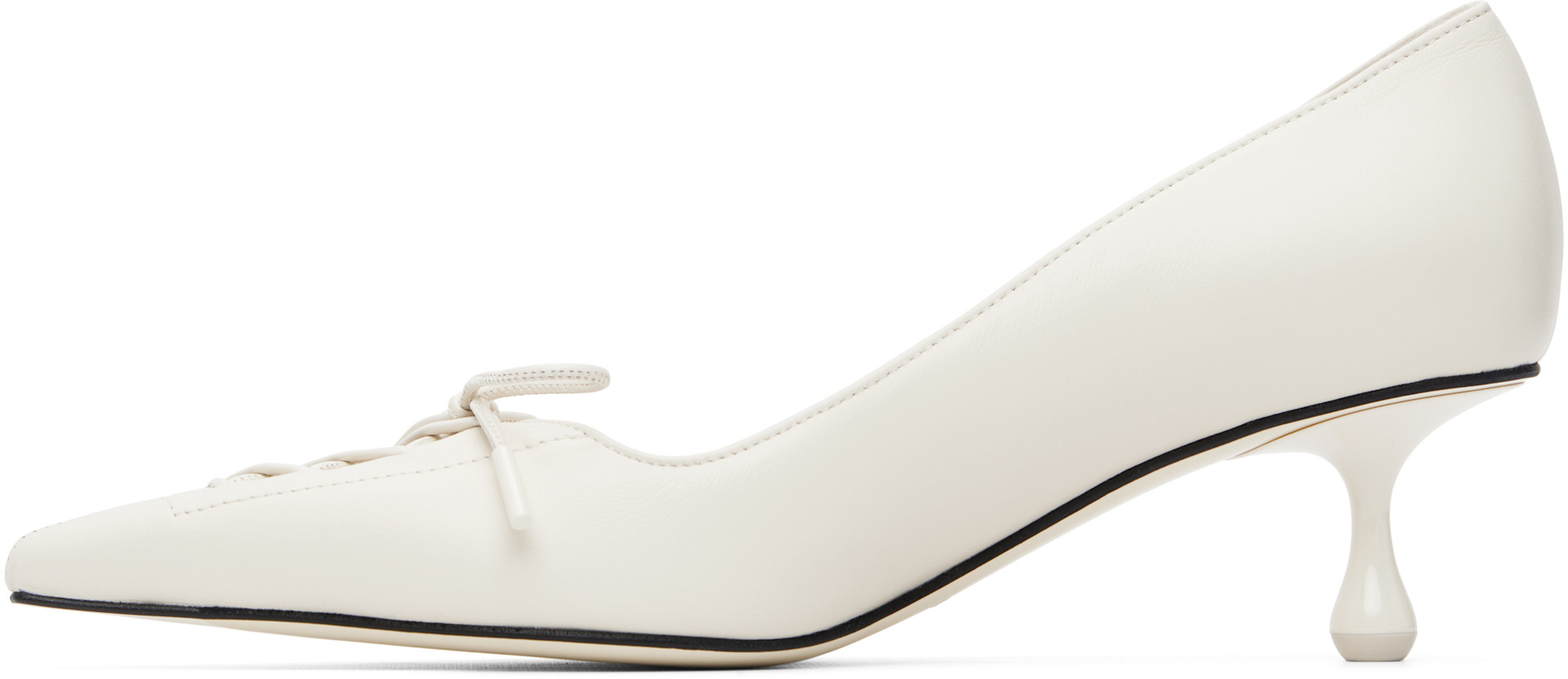 Jimmy Choo: オフホワイト Scarlett 50 ヒール | SSENSE 日本