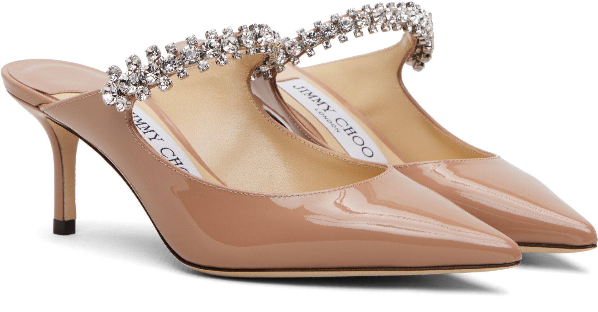 Jimmy Choo: Pink Bing 65 Heels | SSENSE Jimmy Choo: Pink Bing 65 Heels | SSENSE