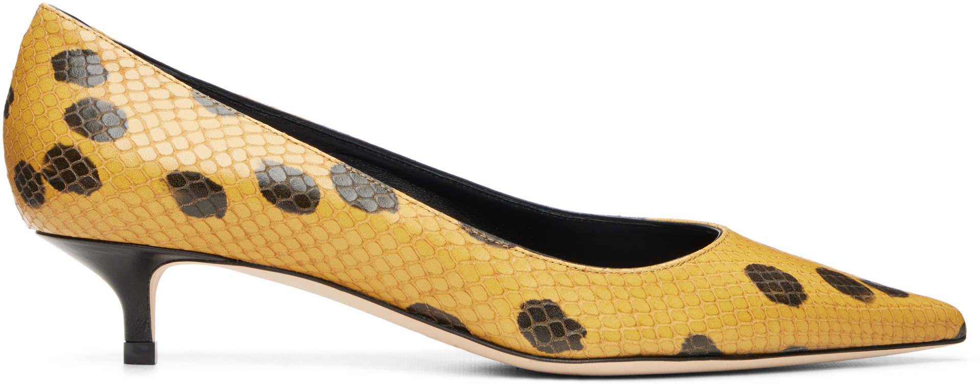 Jimmy Choo: Brown & Beige Amelia 35 Spotty Heels | SSENSE