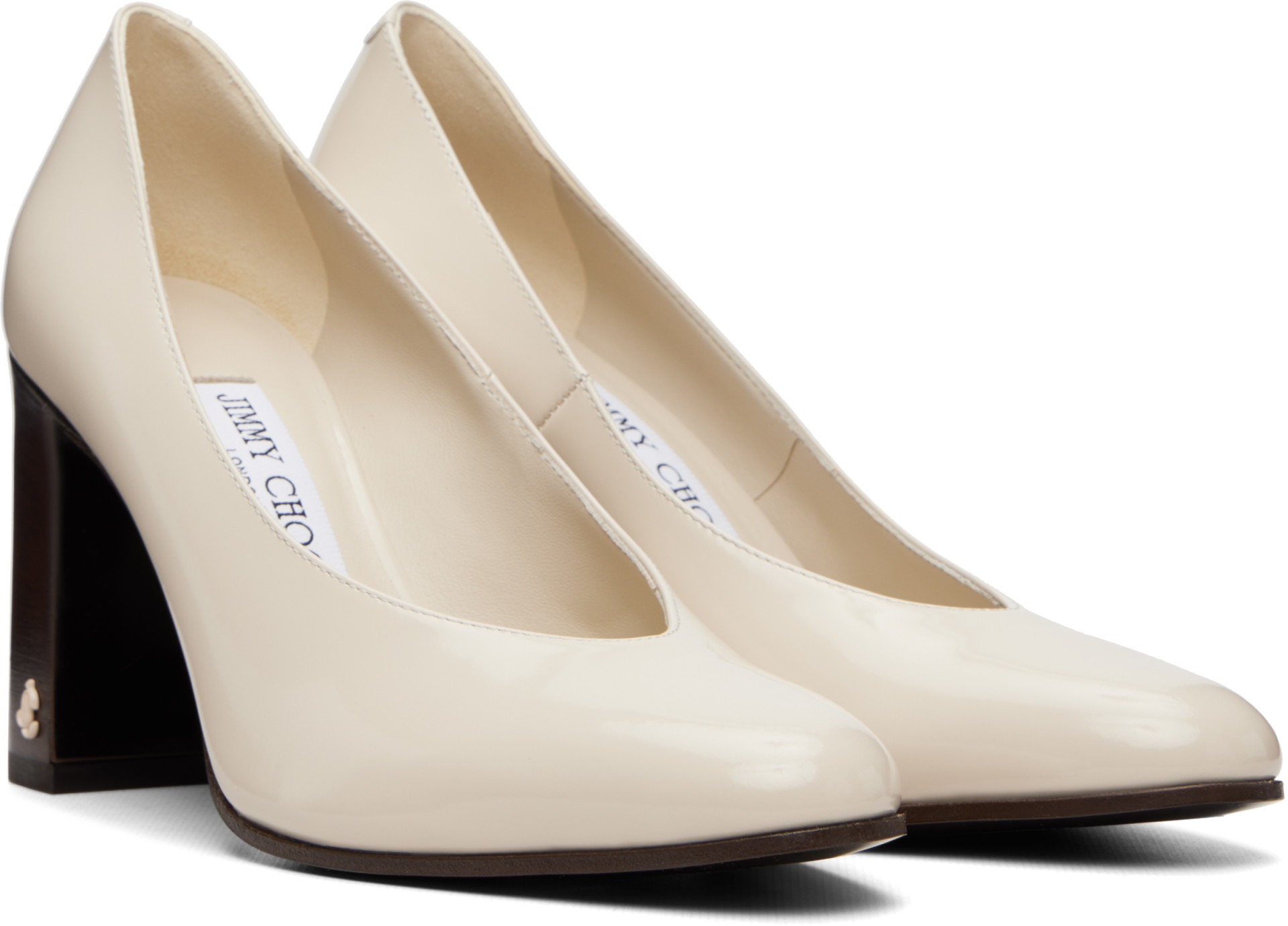 Jimmy Choo - Chaussures à talon Eyla 85 blanc cassé
