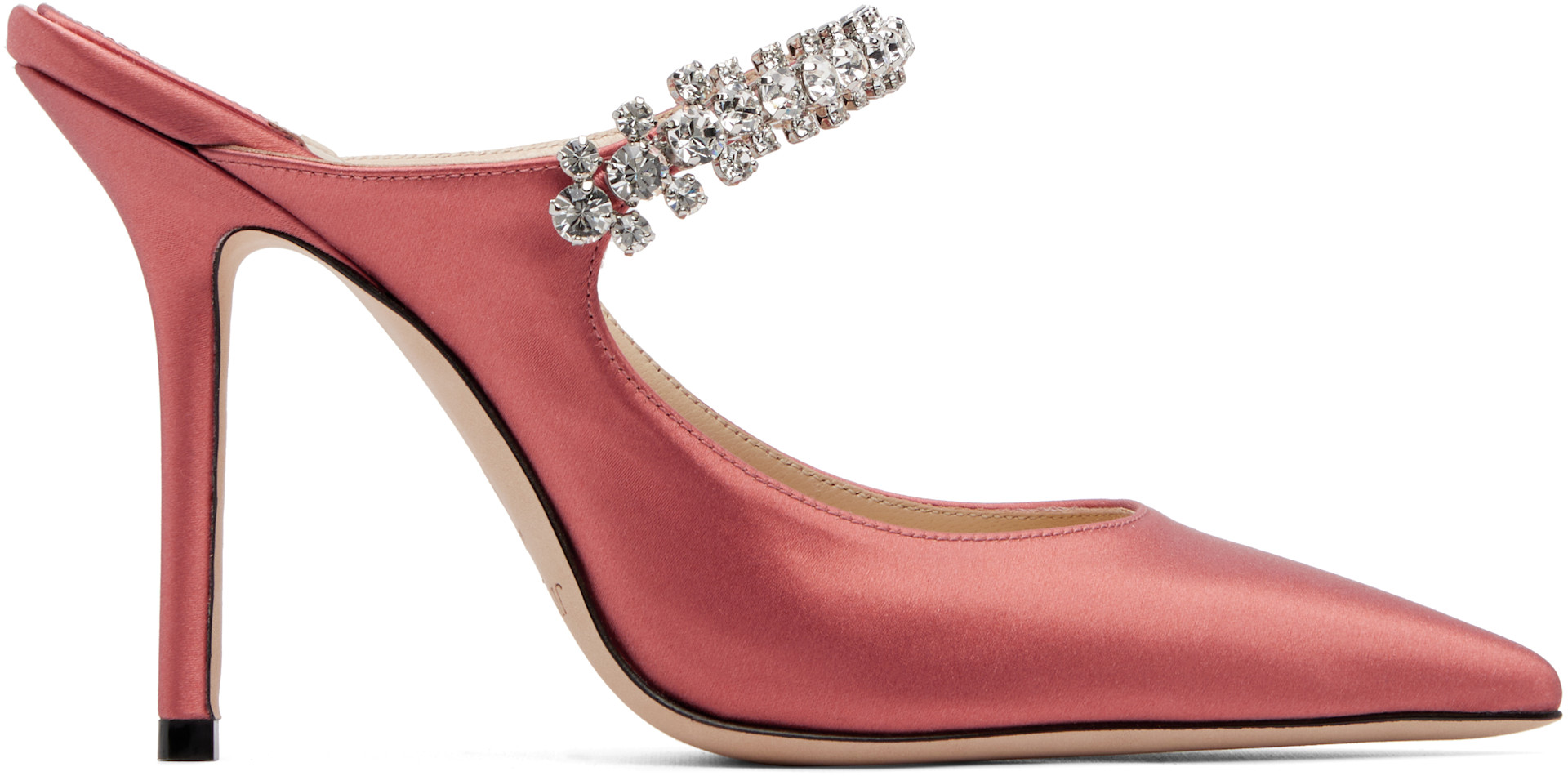 Jimmy Choo: ピンク Bing 100 サテン ヒール | SSENSE 日本
