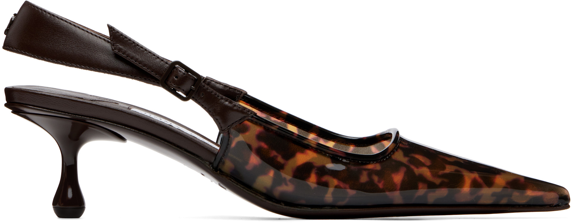 Jimmy Choo: Brown Amel 50 Tortoiseshell Heels | SSENSE