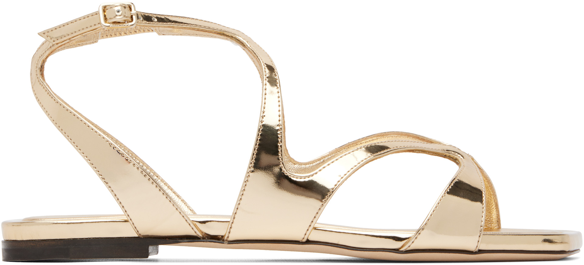 Jimmy Choo - Sandales Ayla dorées
