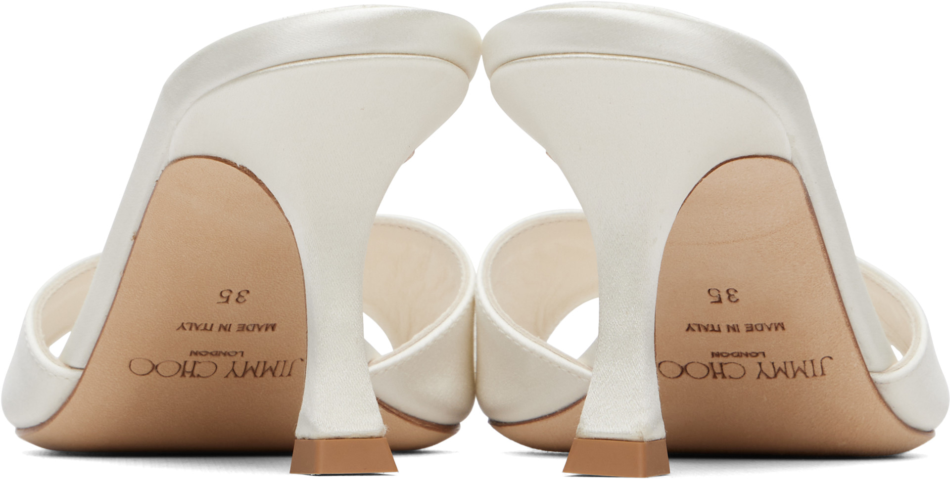 Jimmy Choo: White Skye 70 Heeled Sandals | SSENSE